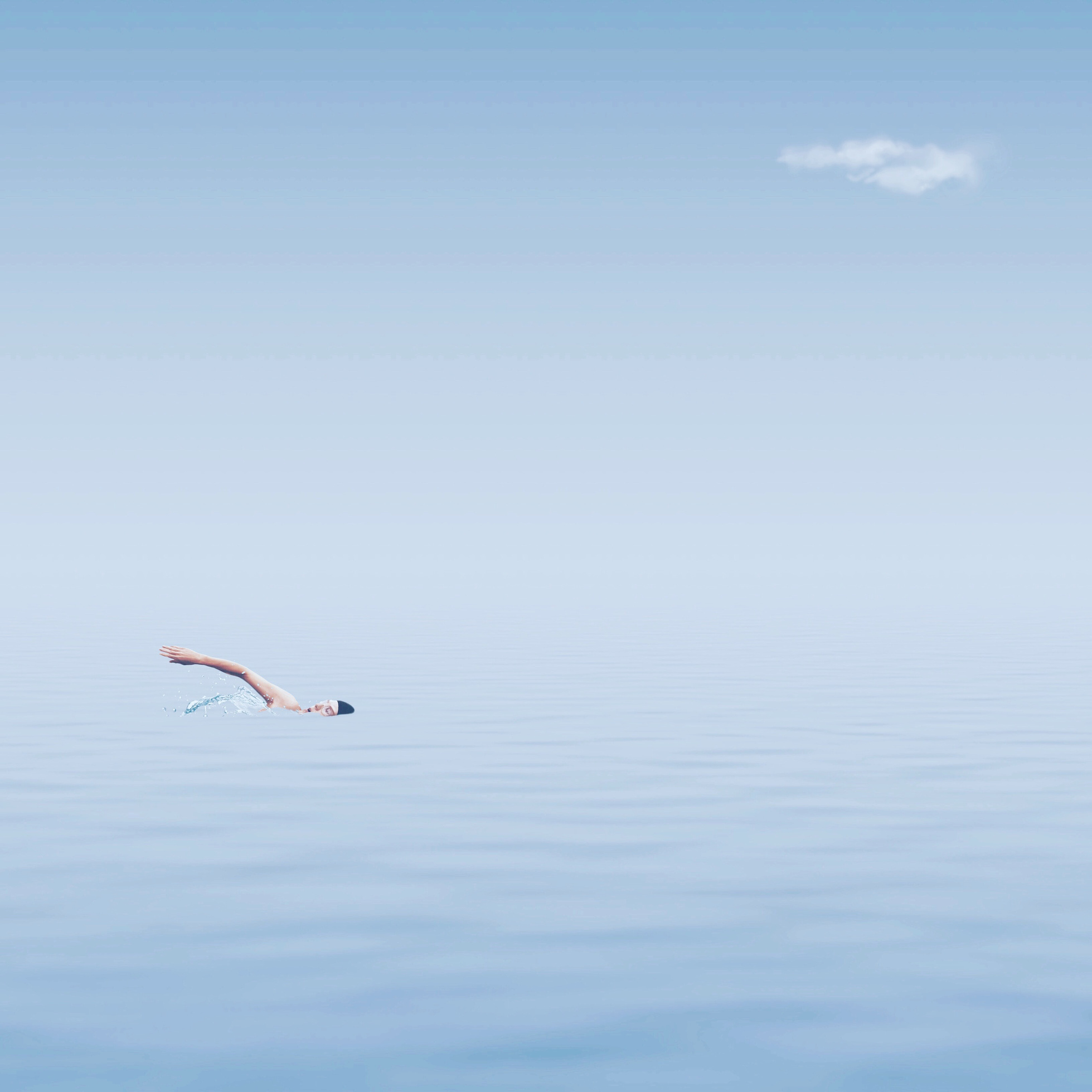 Swimmer, Ocean, Summer, Beach, Sport